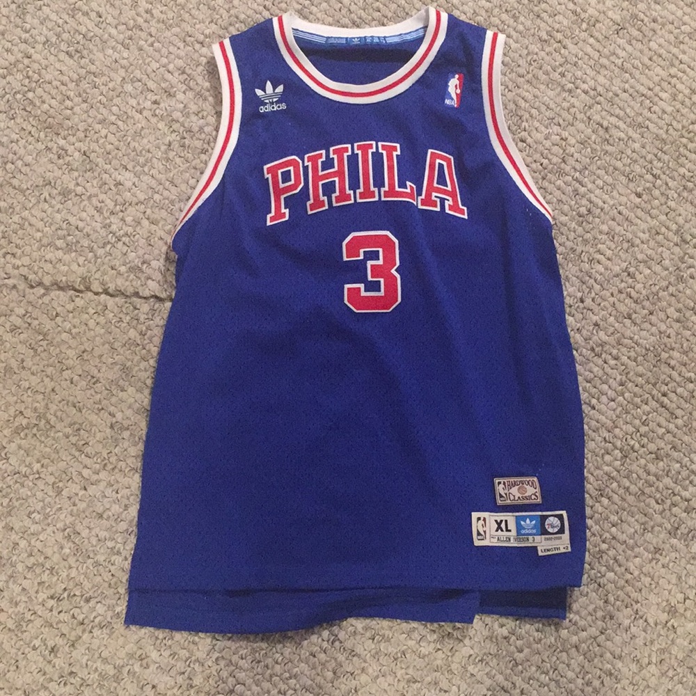 Authentic blue iverson jersey